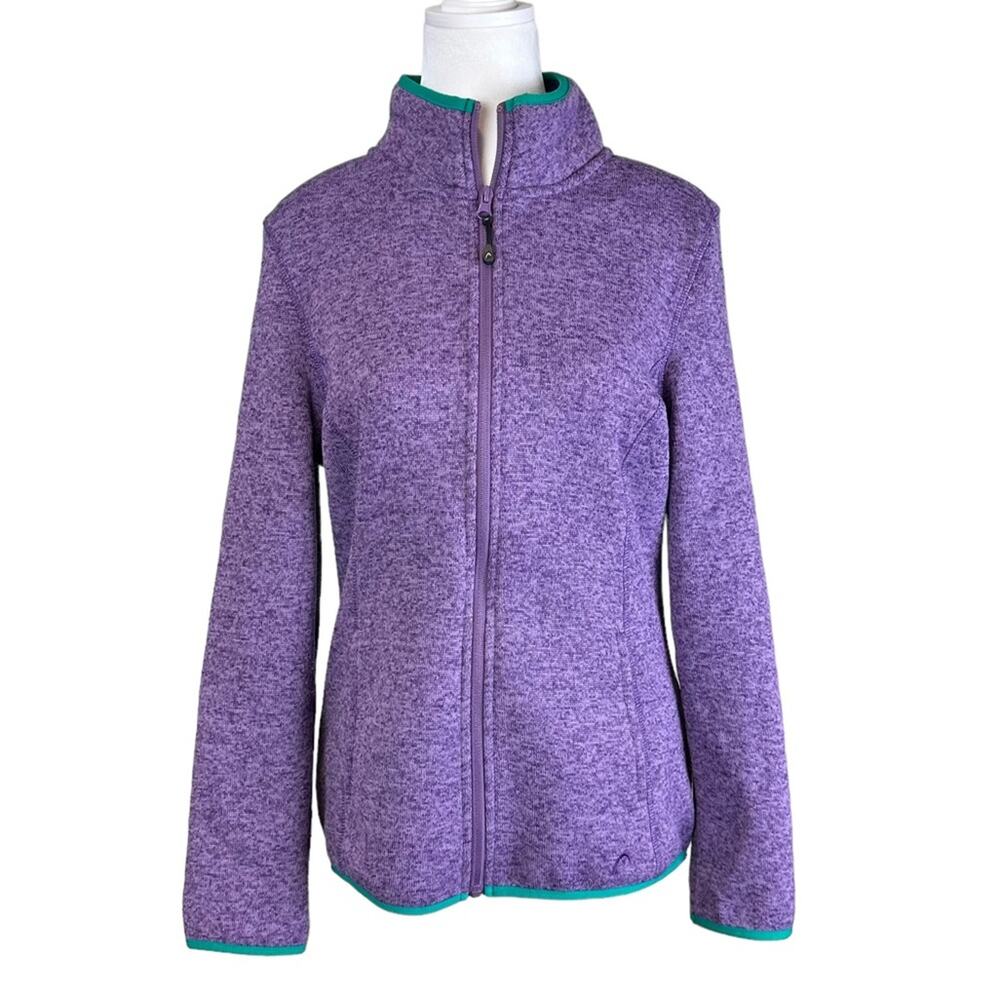 Head Heather Casual Full Zip Jacket Purple Size Medium